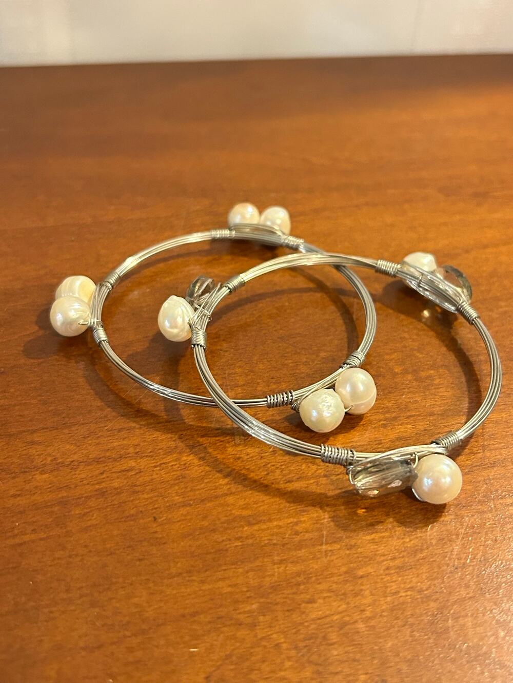 Custom Authentic Baroque Pearl Stackable Bracelet Set of 2